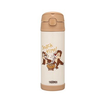 【THERMOS膳魔師】不銹鋼真空兩用保冷瓶_F4021系列_470ml_奇奇蒂蒂秋日篇