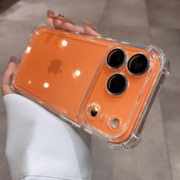 永不發黃 自帶鏡頭膜 真氣囊防摔 適用於 iPhone 17 16 15 14 13 12 11 Promax 手機殼