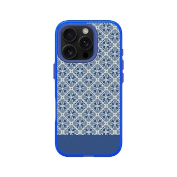 iPhone 16 Pro JellyTint 激光藍 - 老屋顏 Old House Face - 經典鐵窗花 - 藍
