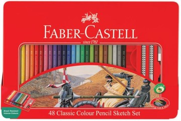 輝柏 Faber- Castell 48色油性色鉛筆/鐵盒