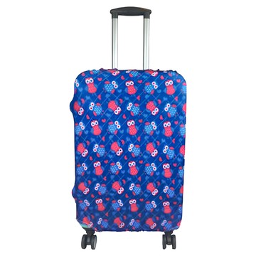 LittleChili 行李箱套  M(22~26吋)  貓頭鷹藍