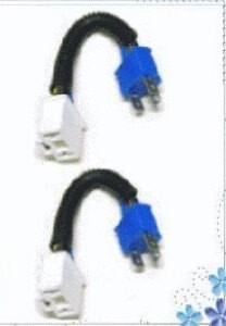 H4 陶瓷耐高溫大燈插座 (附有公母插座) (222Y-H4-05) 【業興汽車精品百貨】