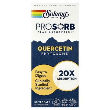 Solaray, 槲皮素磷脂復合物，250 毫克，30 粒素食膠囊