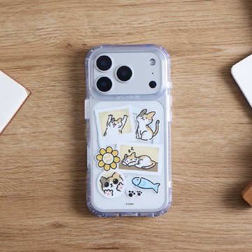 勒狗拍立得抗黃防摔MagSafe iPhone手機殼-小花款