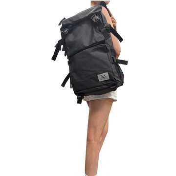 後背包大容量主袋+外袋共三層可A4資夾14吋電腦科技防水尼龍皮革USD+內線