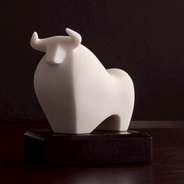 CHU,AN Design｜成就牛-十二生肖造型石雕紙鎮-白