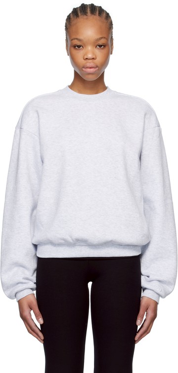SKIMS 灰色 Cotton Fleece Classic Crewneck 套头衫