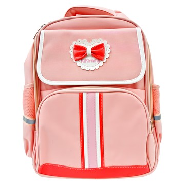 KiKimmy 多功能減壓護脊兒童輕量書包 粉嫩紅心 多層收納空間 舒適透氣  36 x 30 x 12cm