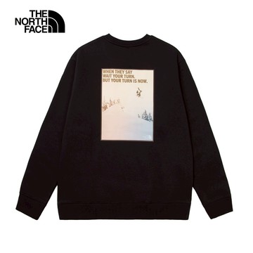 男女款黑色漸層印花長袖大學T｜8F0SJK3