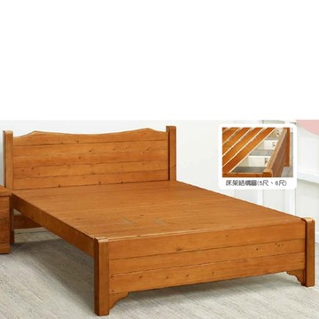 AS DESIGN 雅司家具-達佐樟木色5.2尺雙人床架-156*201.6*95.4cm