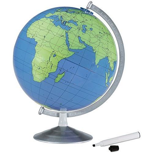 Replogle Globes, Inc. Geographer Dry Erase 12inch Diam. Tabletop Globe