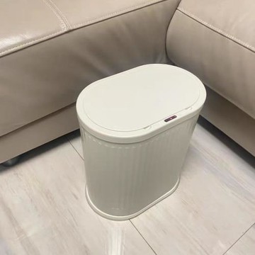 智能感應不銹鋼垃圾桶充電式廚房客廳臥室低音緩降奶油風夾縫自動