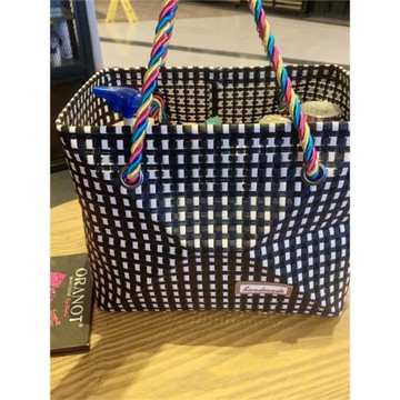 日韓新款時尚編織漏水藍洗漱包洗澡籃手提浴兜家用洗浴包折疊外帶