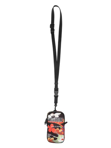 Moschino - floral-print shoulder bag - men - Polyester - One Size - Black