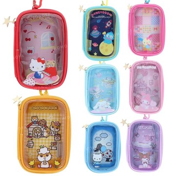 小禮堂 Sanrio 三麗鷗 皮質窗口玩偶收納包 (角色大賞) Kitty 花小兔 酷洛米