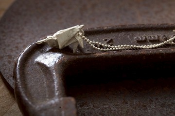 Origamini 小摺學 純銀 蝦項鍊 925 Silver Shrimp Necklace