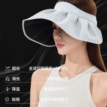蕉下百褶貝殼防曬帽女BM561防紫外線夏折疊遮陽帽空頂新款太陽帽