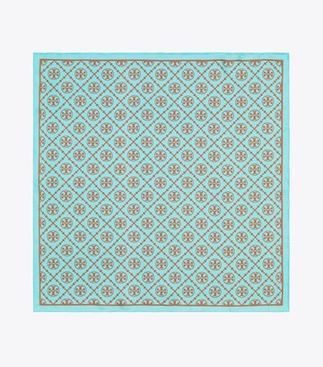 TORY BRUCH 絲巾 T MONOGRAM DOUBLE-SIDED SILK SQUARE SCARF｜冬季限時活動★美國精品保健
