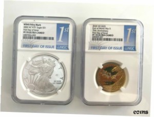 アンティークコイン NGC PCGS 75th Anniv Gold And Silver First Day Of Issue Ngc Pf70 コインセット ベスト A