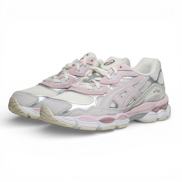 ASICS 慢跑鞋 GEL-NYC 米白粉 氣墊 復古鞋 女 1203A383028