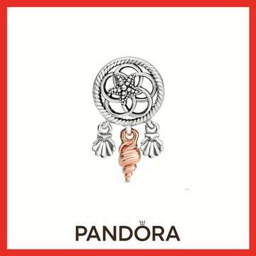 限量品✨【Pandora官方直營】貝殼捕夢網串飾 [客製化卡片]生日禮。祝福。情人。朋友