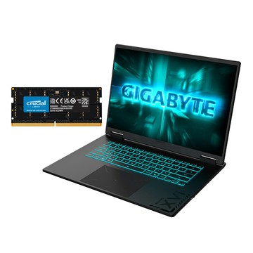 GIGABYTE 【升48G】GAMING A16 CVHH3TW893SH 16吋電競筆電黑色(i5-13420H/RTX5060 8G/16G/512G/Win11/WUXGA)