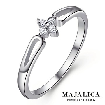 【Majalica】925純銀戒指．綻放閃耀．尾戒