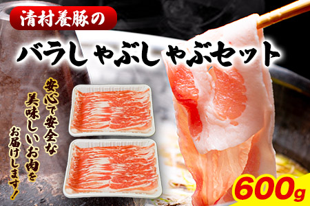 バラしゃぶしゃぶ 600g 清村養豚《60日以内に順次出荷(土日祝除く)》肉 豚 豚肉