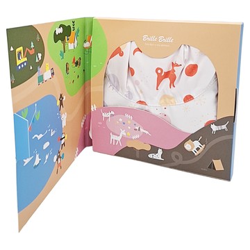 Brille Brille UPF50+物理防曬鬆緊版尾巴可收放型空頂帽禮盒包裝  星球跳跳/柴犬  1組