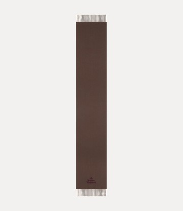 Vivienne Westwood Embroidered Scarf Embroidered Logo Brown  Unisex