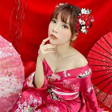 日本印花和服真絲印花長和服/浴衣 藝妓造型服 大尺碼和服 筱雅衣舖【BA1002】