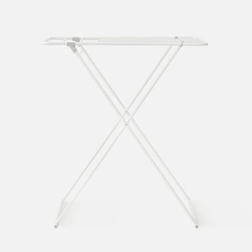 INK鐵製烤漆輕量X型曬衣架 白
