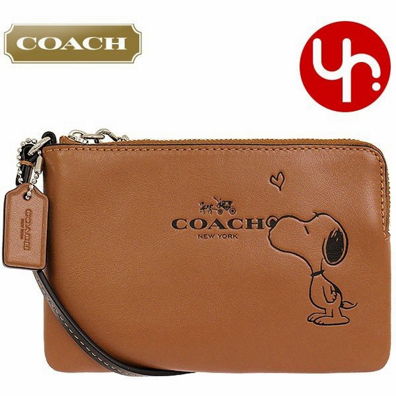 コーチ Coach 小物 ポーチ F サドル コーチ ピーナッツ コラボ スヌーピー レザー コーナー ジップ リストレット 限定品 アウトレット レディース 通販 Lineポイント最大0 5 Get Lineショッピング