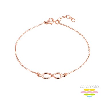 彩糖鑽工坊 桃樂絲系列銀飾 玫瑰金純銀手鍊HAG-BS08