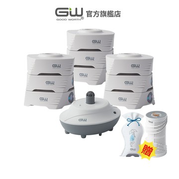 【官方直營】-GW水玻璃-分離式除濕機組6件組  (含還原座)  (3疊1座贈1袋1桶)