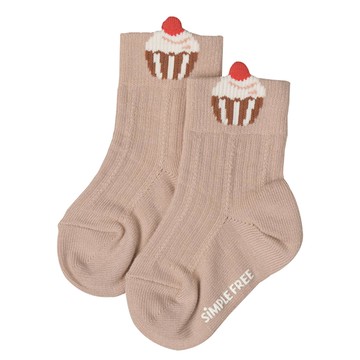 akachan honpo - 襪子-蛋糕 蕾絲編織-粉紅色 (9~14cm)