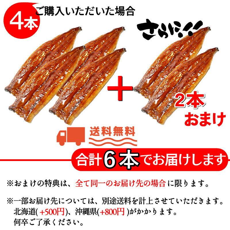 うなぎ 蒲焼き　250gの特大サイズ  ウナギ うなぎ ギフト　２尾購入で１尾おまけ付き　送料無料・うなぎ蒲焼・