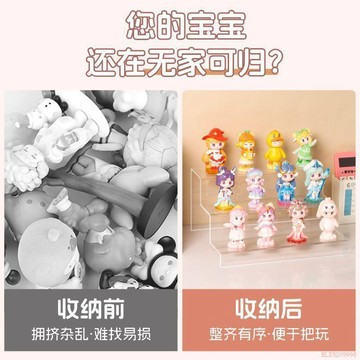 桃園出貨✨亞克力階梯架手辦玩具收納盒多層加厚定製透明盲盒展示架