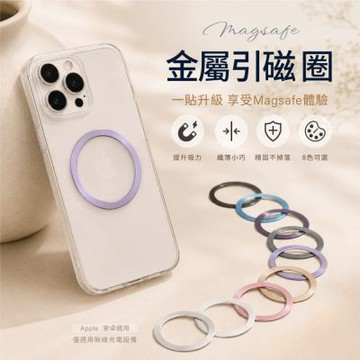 【MK】Magsafe金屬引磁圈 (兩入組) 引磁貼片 磁吸 磁吸片 引磁片 引磁圈 強力磁吸 磁吸圈 磁吸環 iPhone