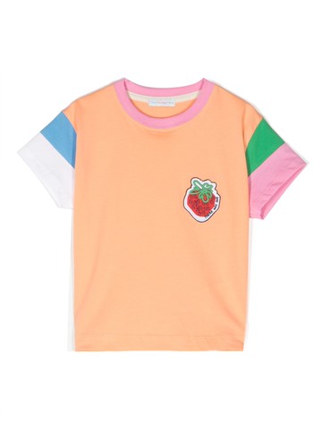There Was One Kids - strawberry-patch cotton T-shirt - kids - Cotton - 8 yrs - Orange