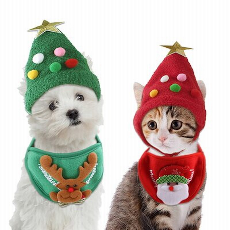 ペット服 クリスマス 冬 猫 犬 かわいい 帽子 マフラー コスチュームトナカイ サンタ正月 新年 通販 Lineポイント最大get Lineショッピング
