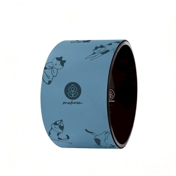 【預購】【新年特惠開跑】PU寬版瑜珈輪 - 藍/貓咪2.0 - MUK-24508