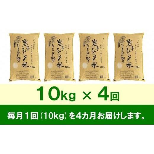 ふるさと納税 岩手県 奥州市 ☆全4回定期便☆ 岩手ふるさと米 10kg×4ヶ月 一等米ひとめぼれ 令和5年産 新米  東北有数のお米の産地 岩手県奥州市産