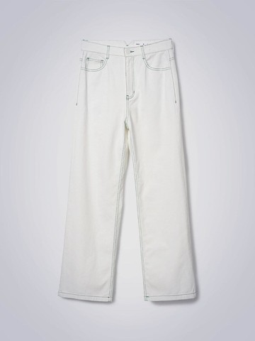 Stitch Point Jeans Wide Pants [Ivory]