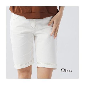 Qiruo 奇若春夏專櫃白色短褲 2002C休閒褲 旅遊款
