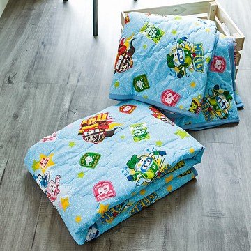 戀家小舖 涼被 / 雙人【波力救援小英雄-藍】5X6尺 超人氣卡通 磨毛多工法處理 台灣製