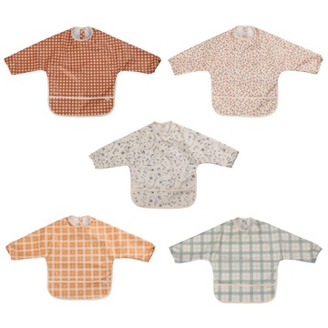 Grech&Co. 防水長袖圍兜(多色可選)吃飯圍兜 畫畫衣 罩衣 兒童圍兜