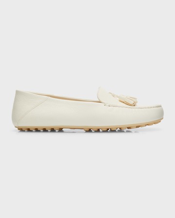 Leather Tassel Moccasin Driver Loafers