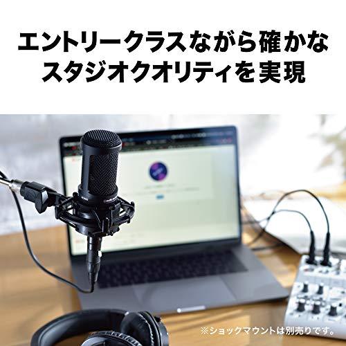 オーディオテクニカ AT2020 コンデンサーマイク XLR 動画配信 宅録 ポッドキャスト 実況 DTM レコーディング マイク  国内正規品  ブラック