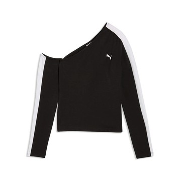 PUMA 流行系列T7 斜肩薄長T恤 女性